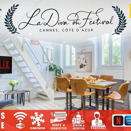 La Diva Du Festival - 10 Mn A Pied Palais & Plages - Cosy & Calme - Clim - Wifi คานส์ ภายนอก รูปภาพ