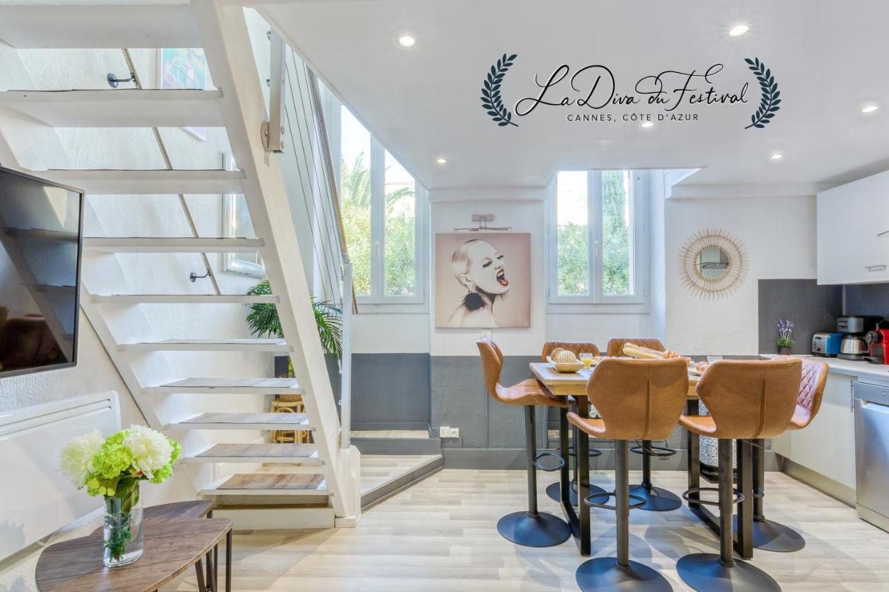 La Diva Du Festival - 10 Mn A Pied Palais & Plages - Cosy & Calme - Clim - Wifi คานส์ ภายนอก รูปภาพ