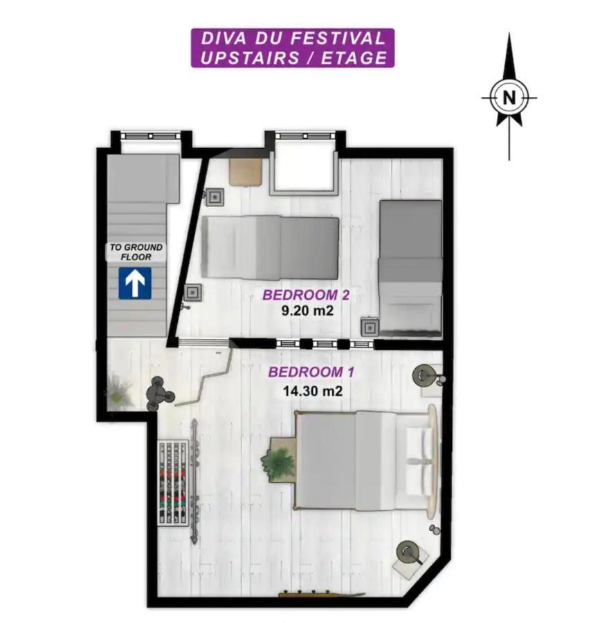 La Diva Du Festival - 10 Mn A Pied Palais & Plages - Cosy & Calme - Clim - Wifi คานส์ ภายนอก รูปภาพ